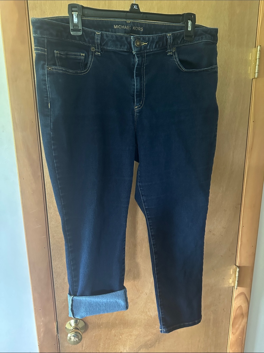Michael Kors Dark Blue Women's Jeans Capri length - Picture 2 of 6